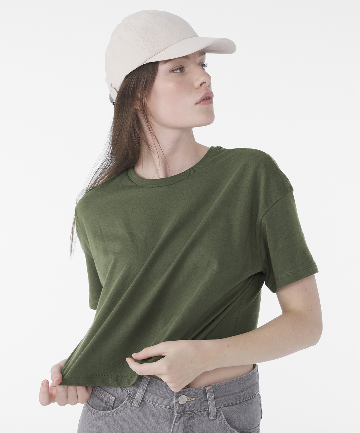 Womens Jersey crop tee