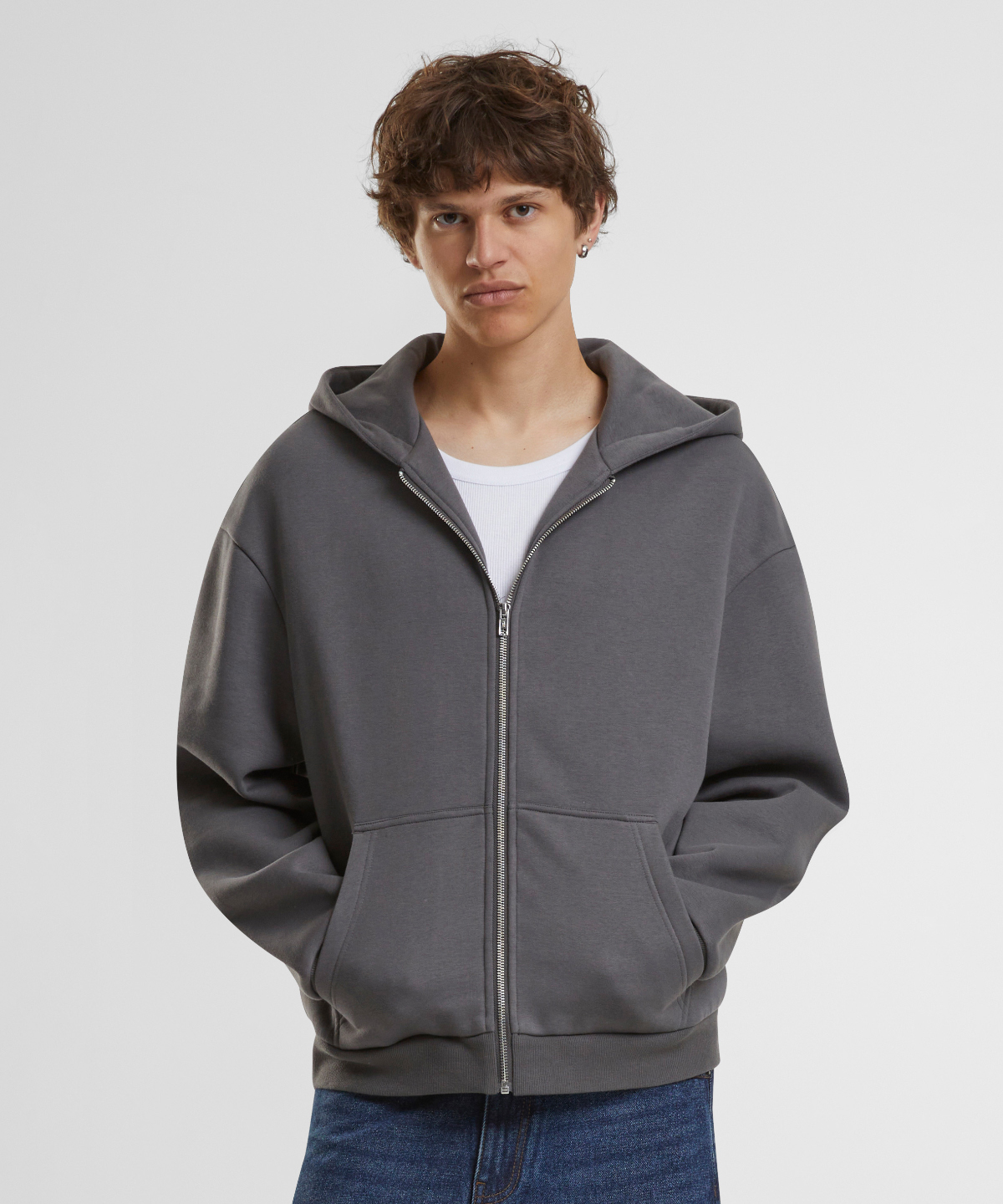 Fluffy zip hoodie